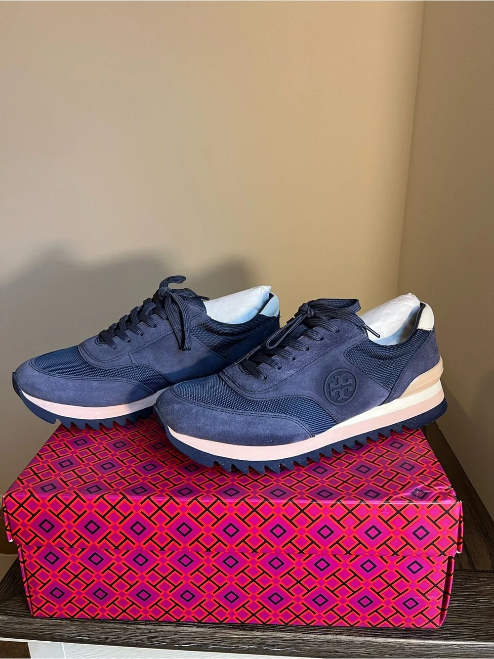 Tory Burch Sawtooth Logo Runner Sneakers